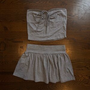Gray Two-Piece Lounge Set